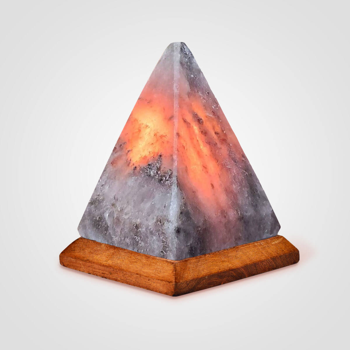 Himalayan Grey Pyramid Shape Salt Lamp