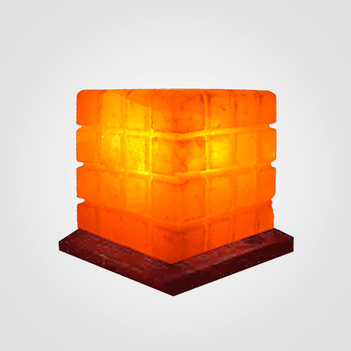 Himalayan Lined Square Shape Salt Lamp
