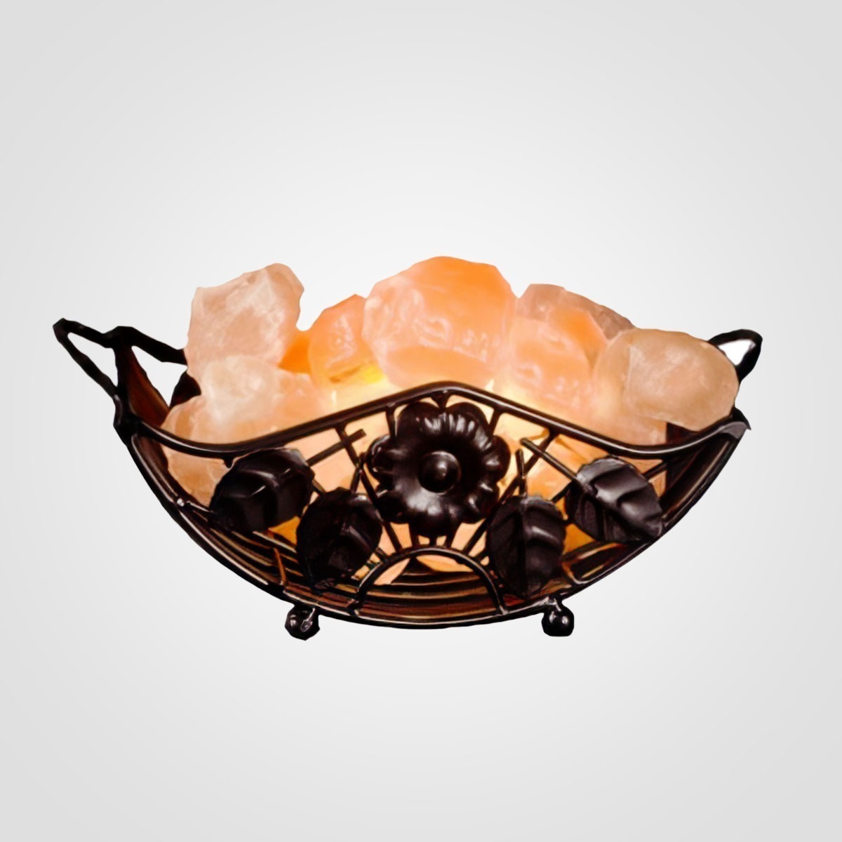 Himalayan Salt Flower Work Shape Iron Basket