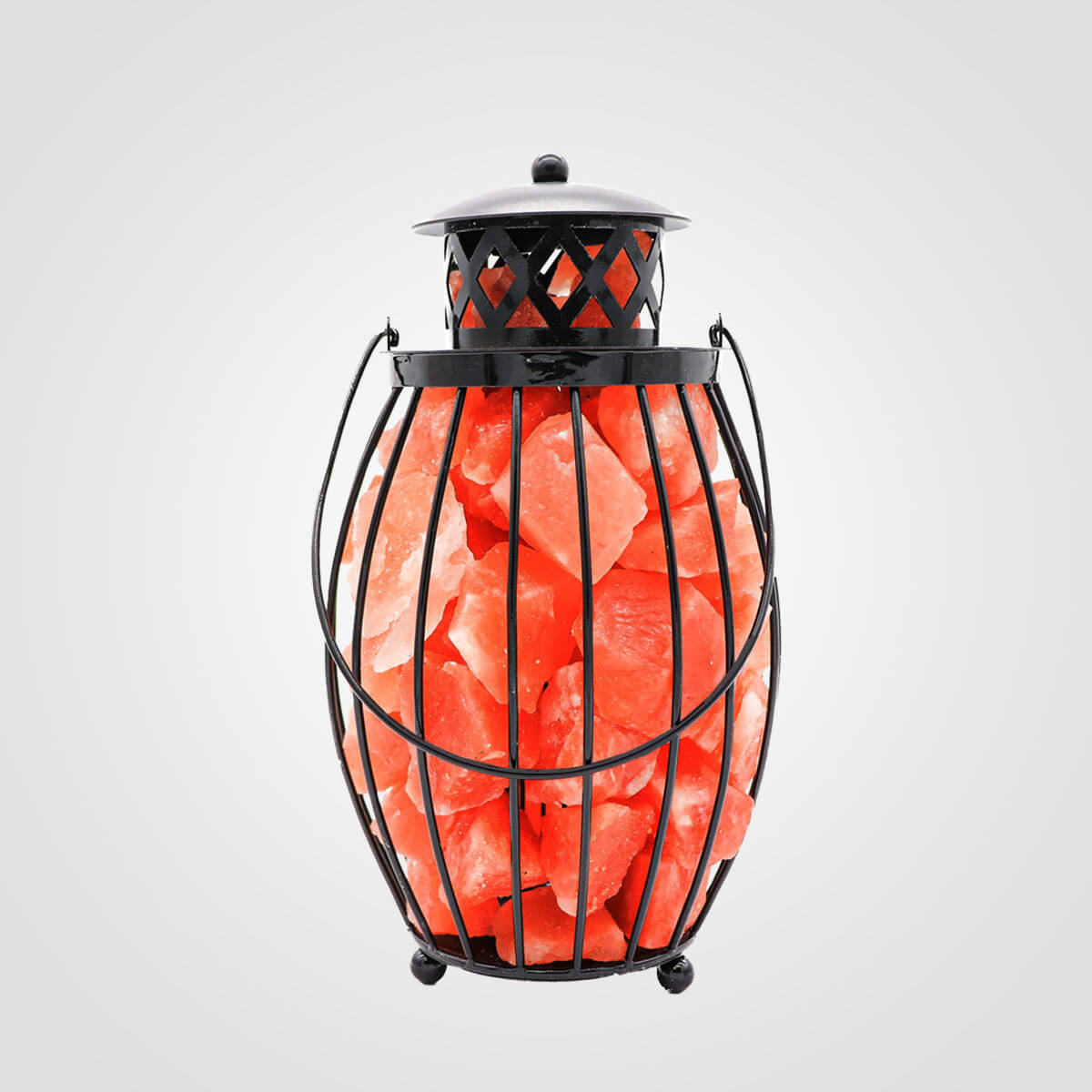 Himalayan Salt Lantern Shape Iron Basket