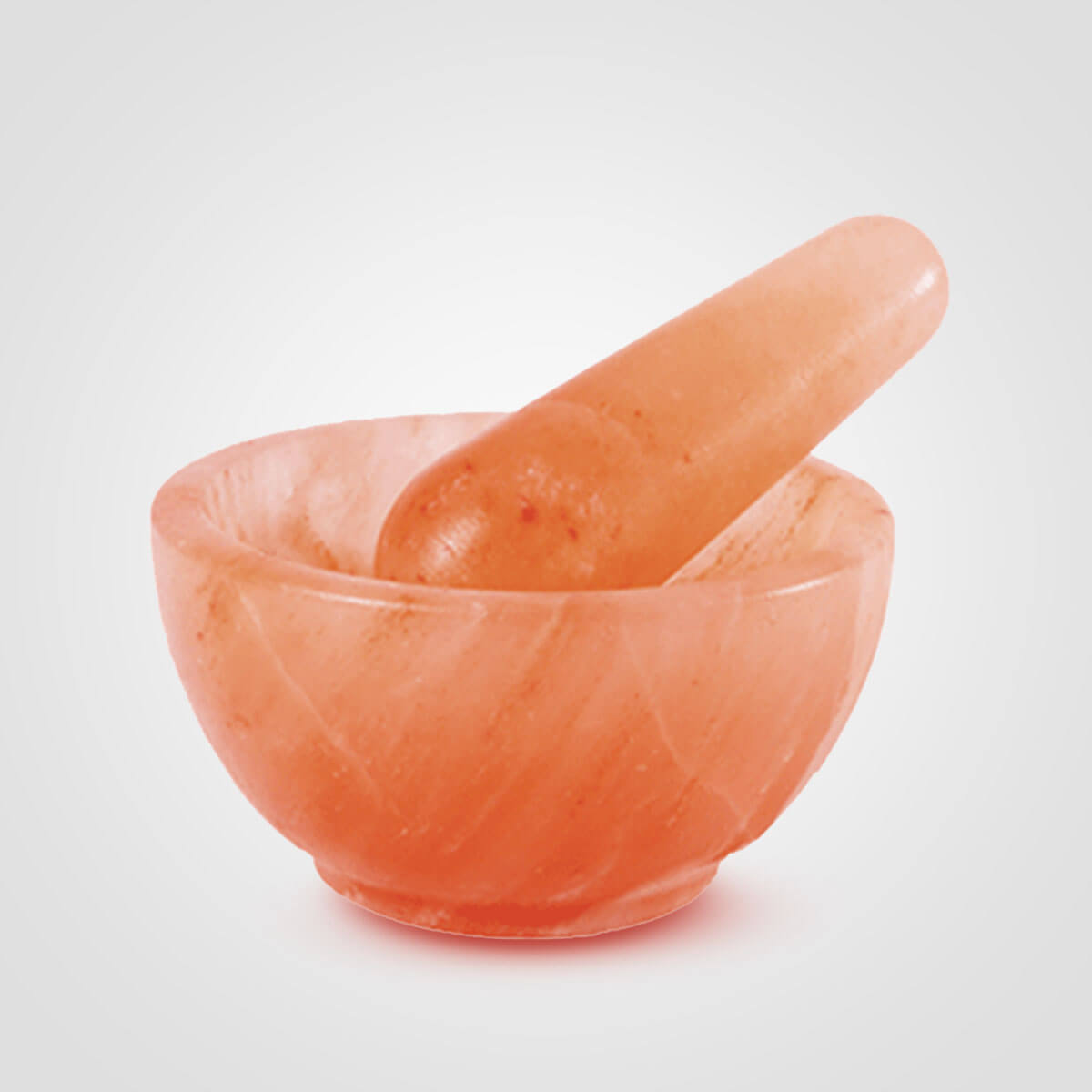 Himalayan Salt Mortar Pestle Bowl Design (8x8x2.5) inch