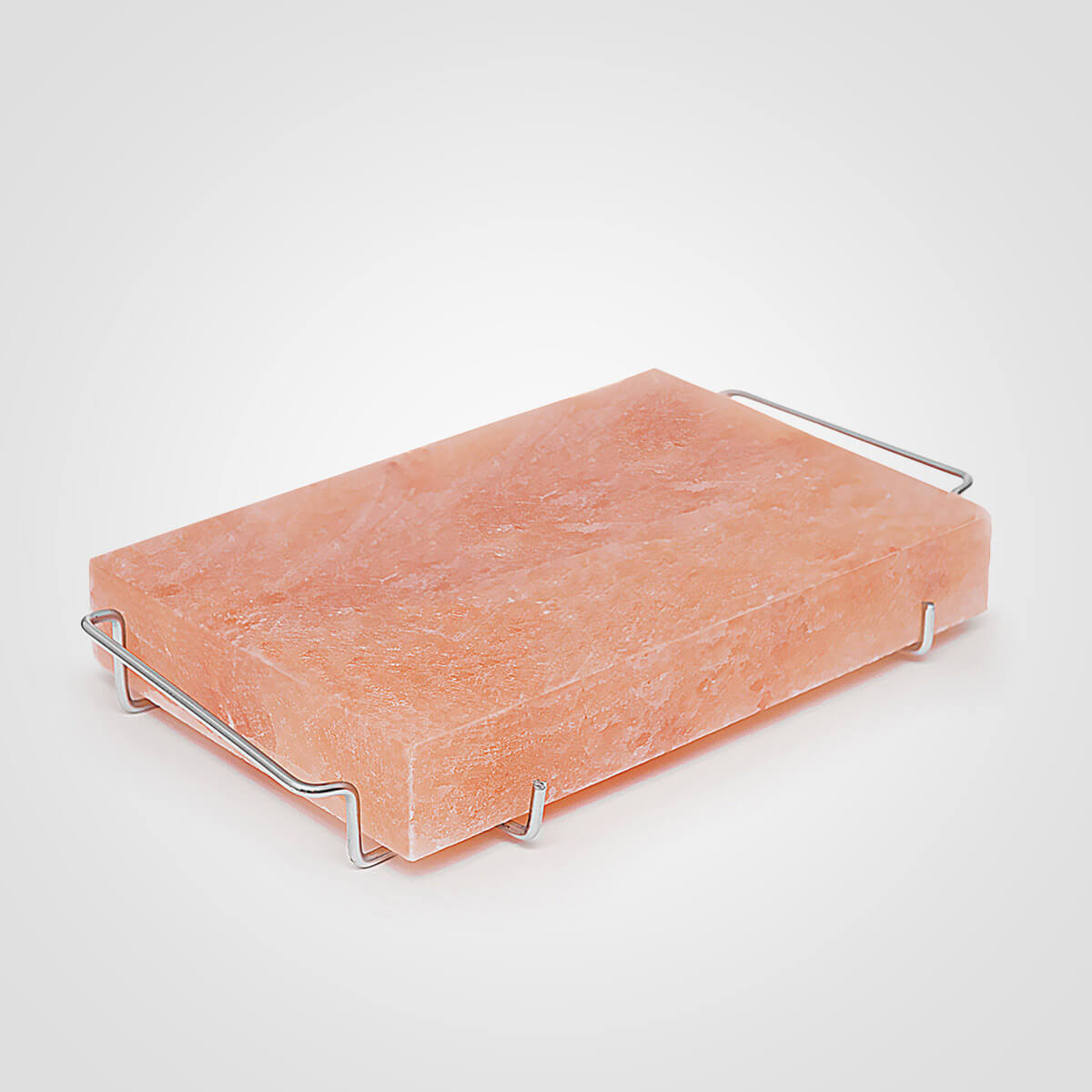 Himalayan Salt Slab with Stainless Steel Holder (12x8x2) Inches