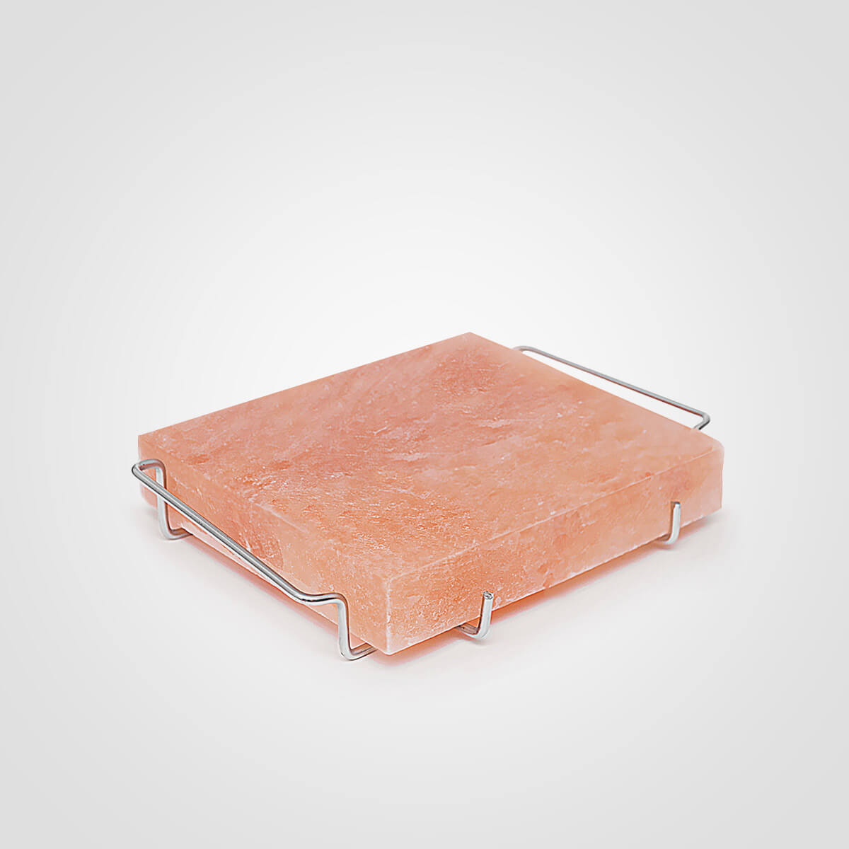 Himalayan Salt Slab with Stainless Steel Holder (8x8x1.5) Inches