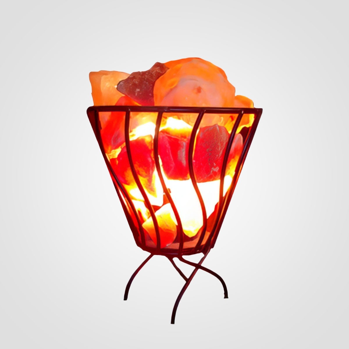 Himalayan Salt Vase Shape Iron Basket